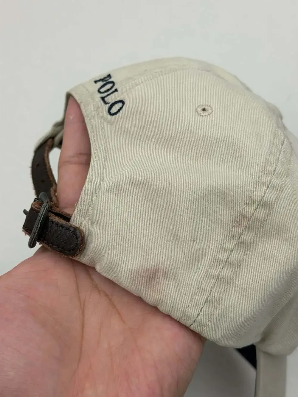Vintage Polo Ralph Lauren Classic Adjustable Leather Strap Hat